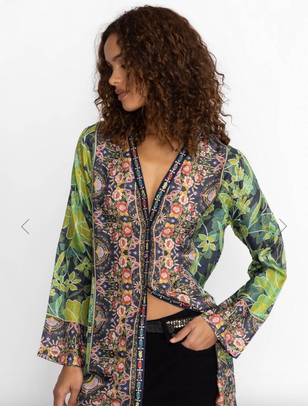 Johnny Was Hirz Tali Silk Tunic NWT